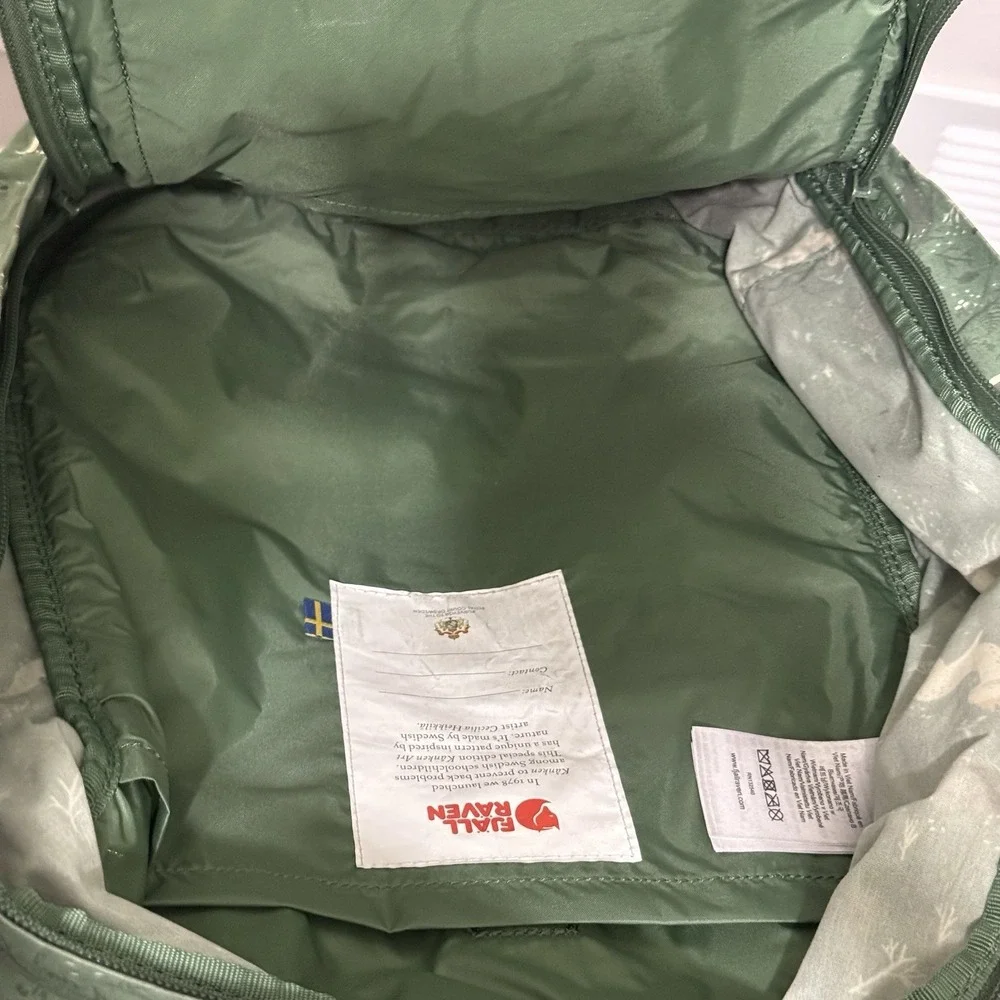 Fjallraven Kanken Green Fable Limited Edition Mini Backpack Woodland Animals